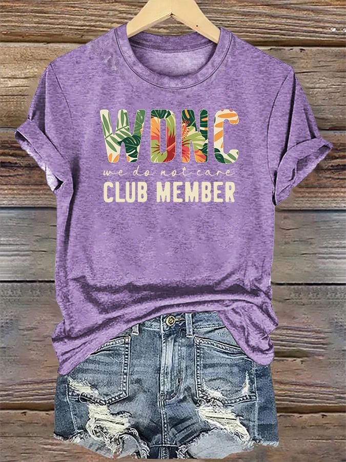 Women's Retro Funny Proud Member Of Club Menopause Perimenopause Print T-Shirt
