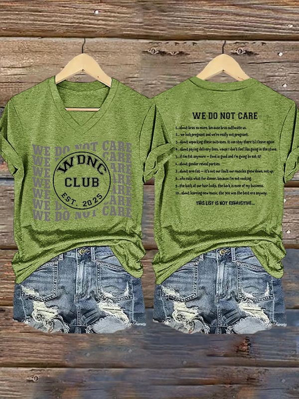 Women's Retro Funny Proud Member Of Club We Do Not Care Menopause Perimenopause Print T-Shirt