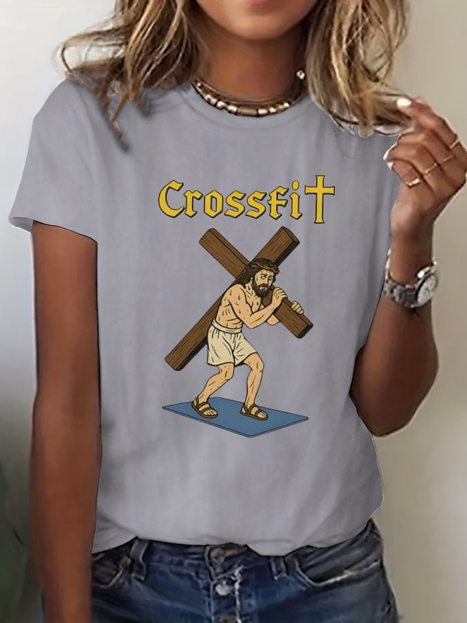 🔥Buy 3 Get 15% Off🔥Women's Crossfit Jesus  Print Casual T-Shirt