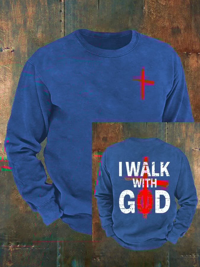 🔥Buy 3 Get 15% Off🔥Men's  My Walk with God  Sweatshirt