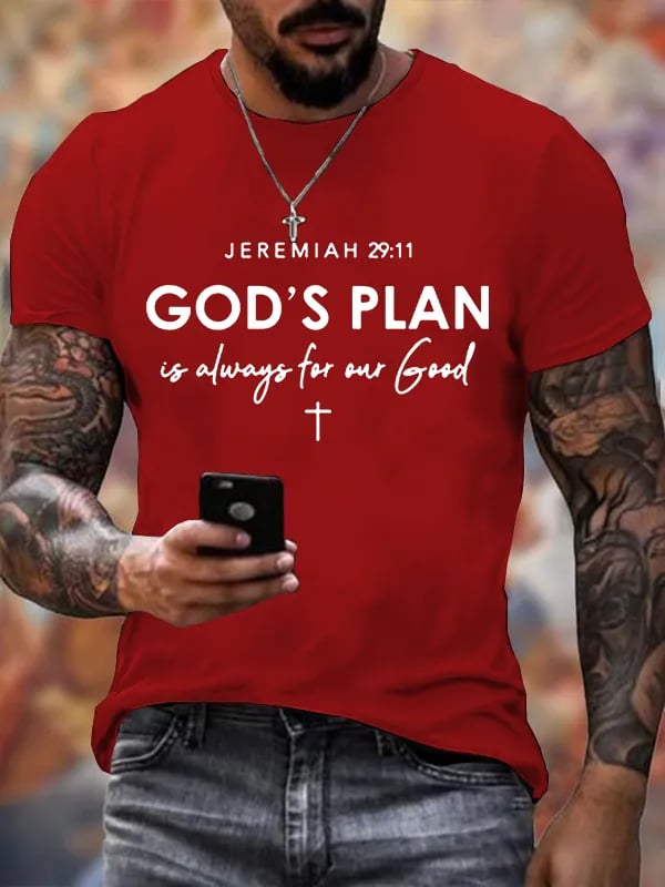 🔥Buy 3 Get 15% Off🔥Men's God's  Plan Is Always For Our GoodFaith Printed Shirt