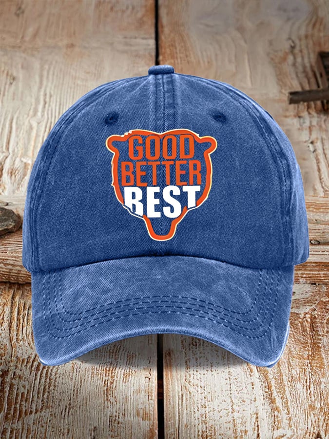 Retro Good Better Best Print Baseball Cap