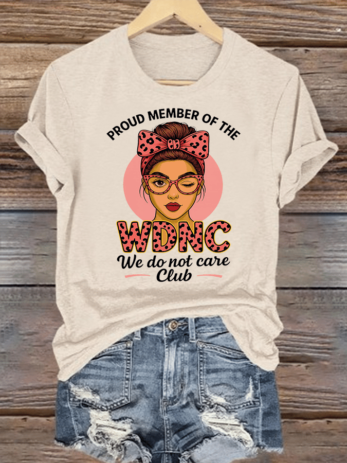 Women's Retro Funny Proud Member Of Club Menopause Perimenopause Print T-Shirt