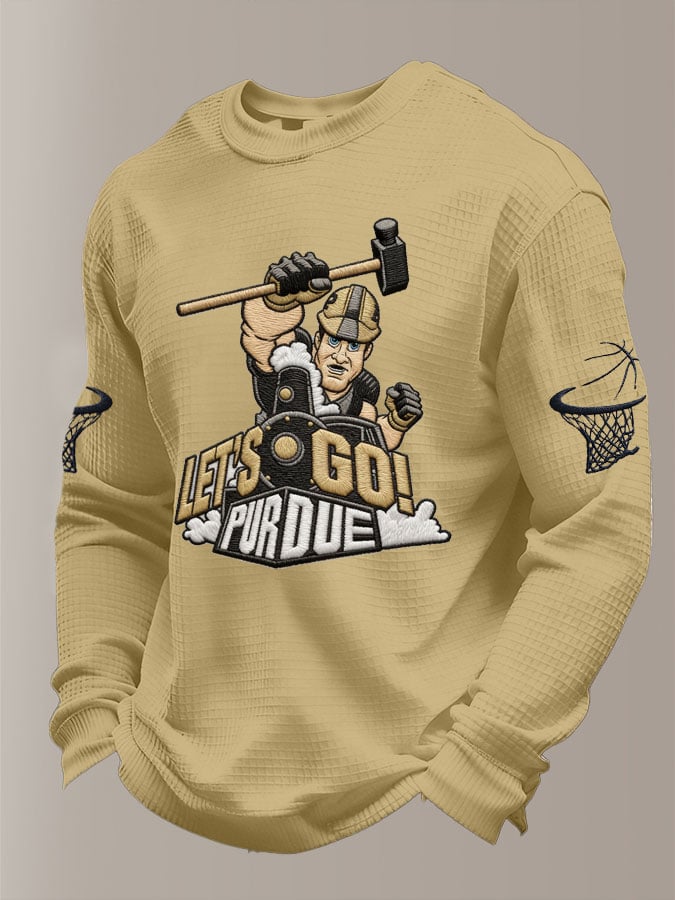 Men's Basketball Waffle Knit Long-Sleeve T-Shirt