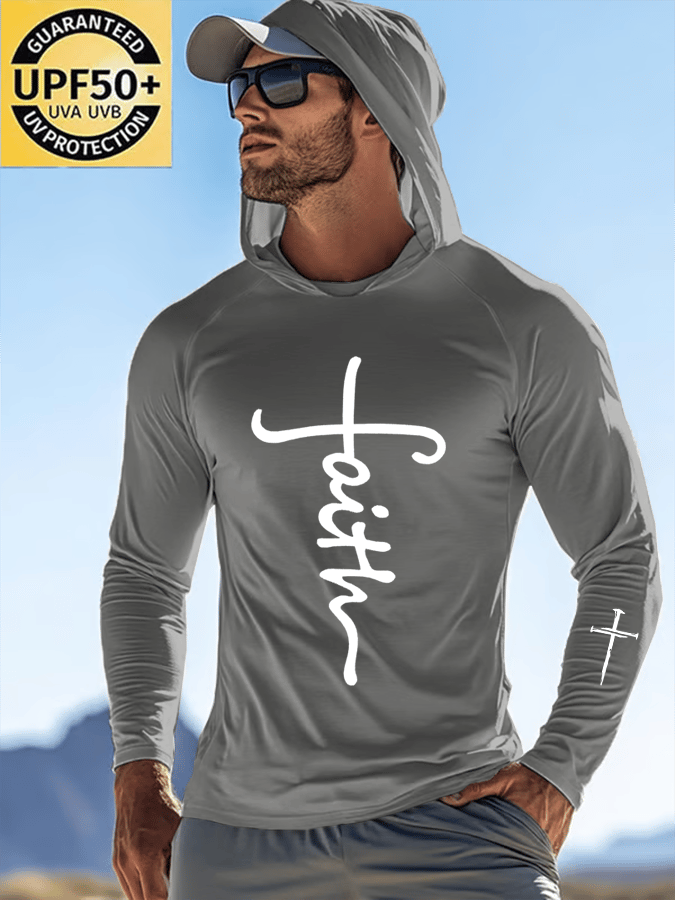 🔥Buy 3 Get 15% Off🔥🔥Hot Sale Picks 🔥Men's Faith Outdoor Sun Protection Breathable Cool Hooded Sun Protection Long Sleeve Top