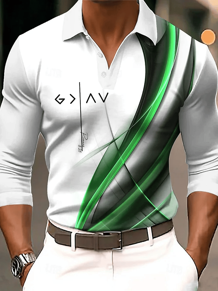 🔥Buy 3 Get 15% Off🔥Men's Faith Long Sleeve Polo Shirt