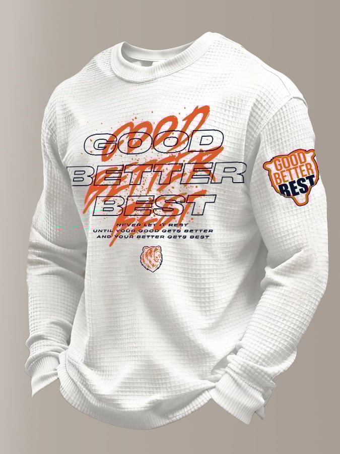 Men's Retro Good Better Best Print T-Shirt