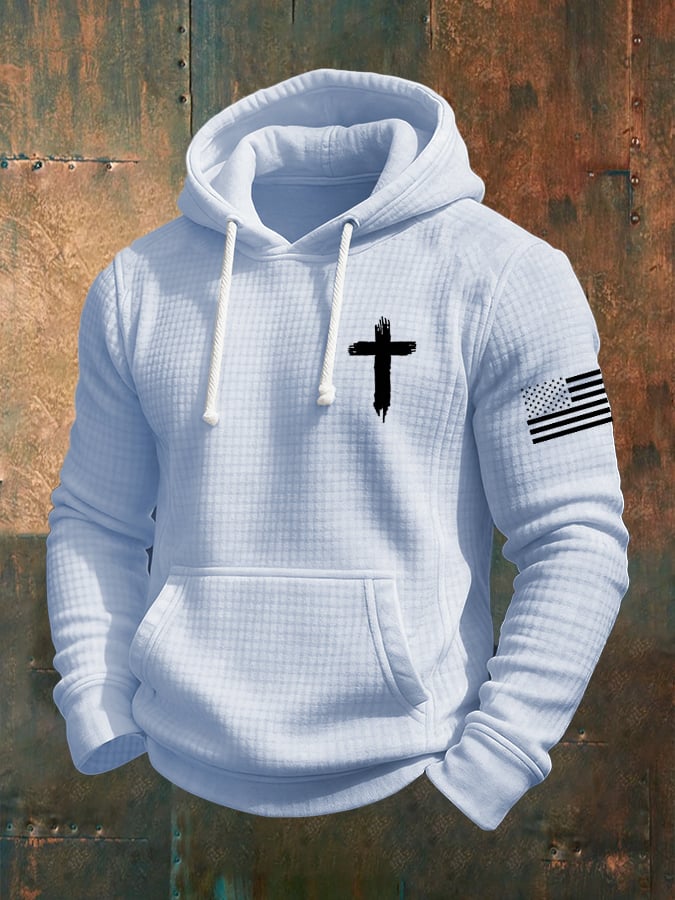 Men's Casual Faith Checkered Jacquard Sweatshirt