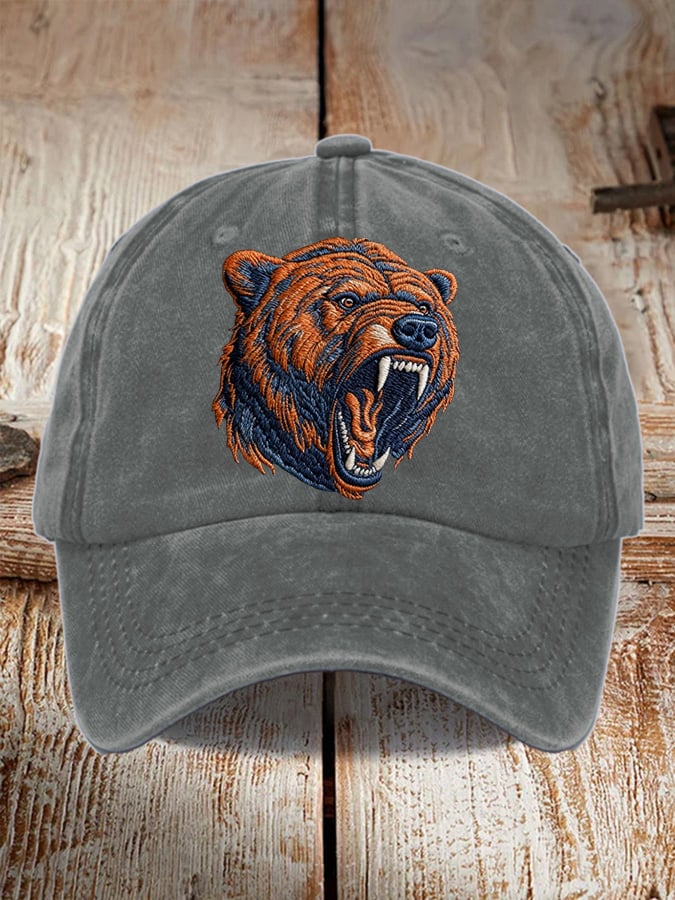 Unisex Washed Cotton Football Print Hat