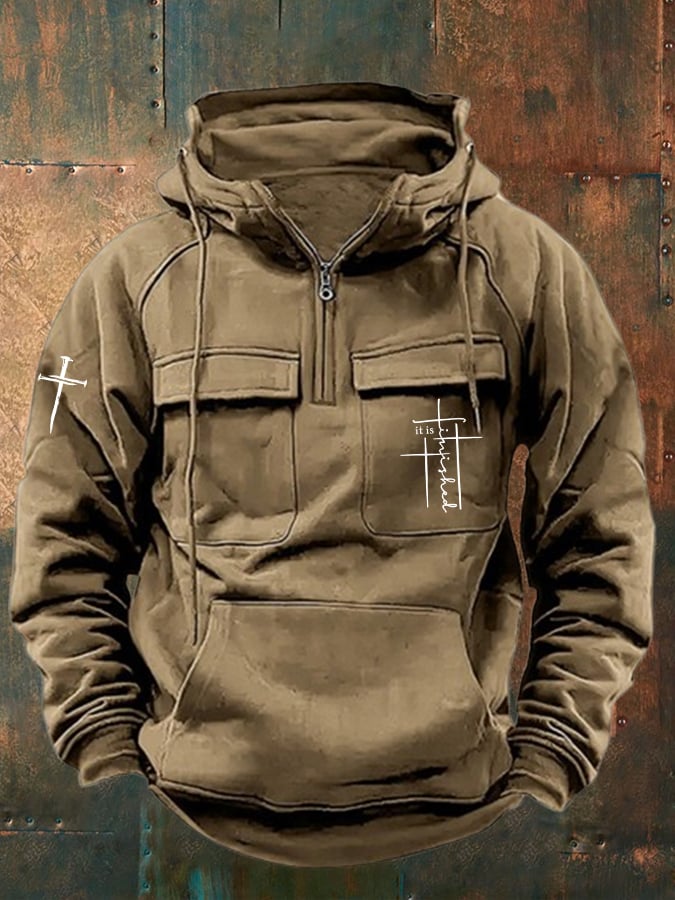 🔥Buy 3 Get 15% Off🔥Men'S It Is Finished Print  Multi-Pocket Jacket