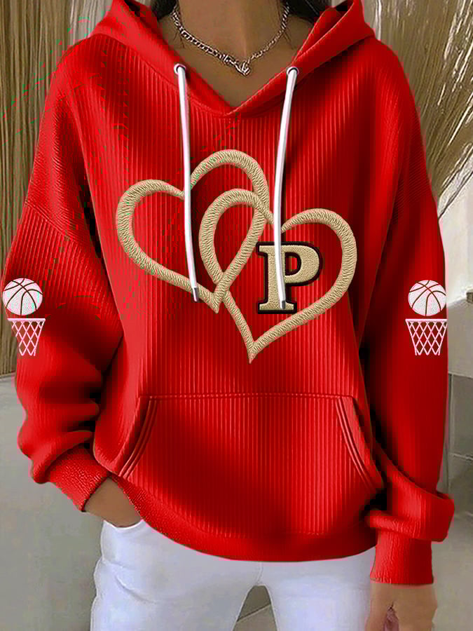 Women's Basketball Print Casual Sweatshirt