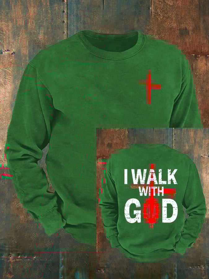 🔥Buy 3 Get 15% Off🔥Men's My Walk with God Sweatshirt