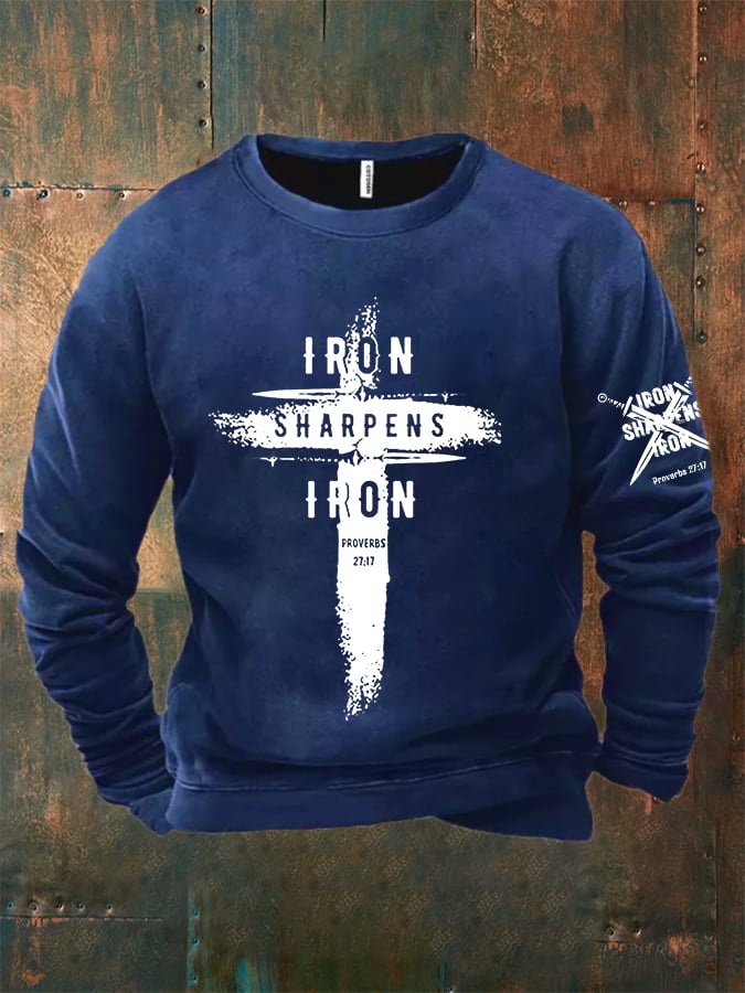 🔥Buy 3 Get 15% Off🔥Men's Iron Sharpens Iron Faith Sweatshirts