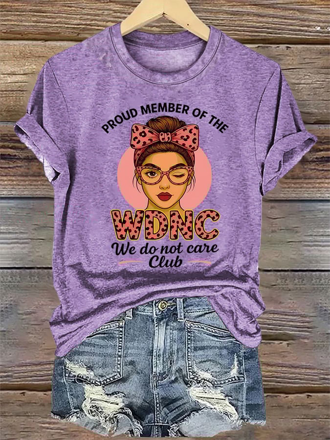 Women's Retro Funny Proud Member Of Club Menopause Perimenopause Print T-Shirt