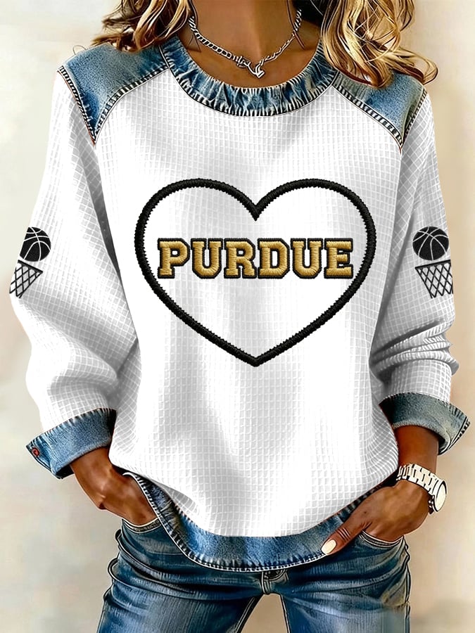 Women's Basketball Print Casual Top