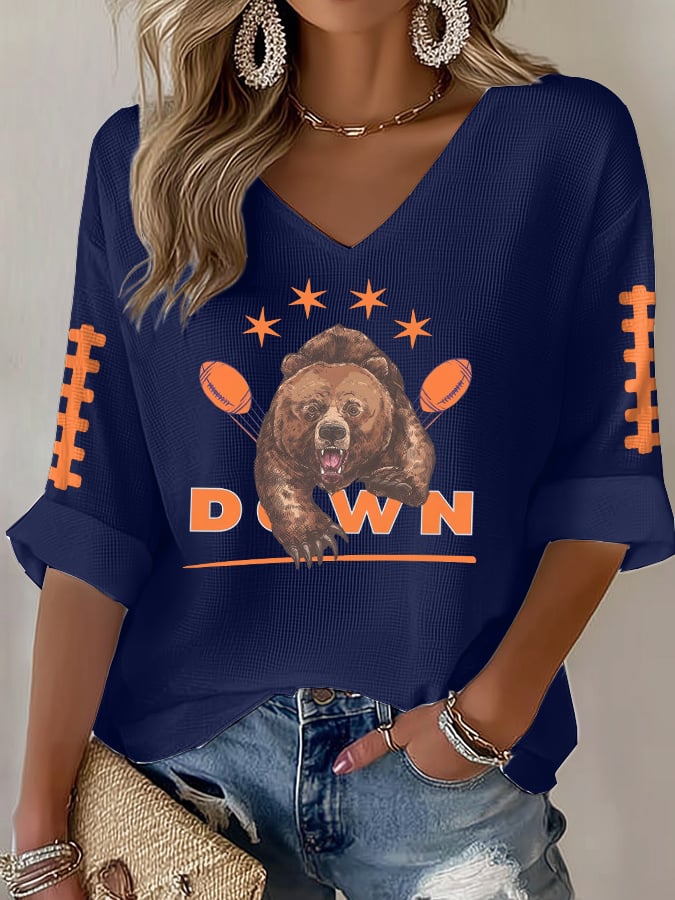 Women'S Football Print Casual T-shirt