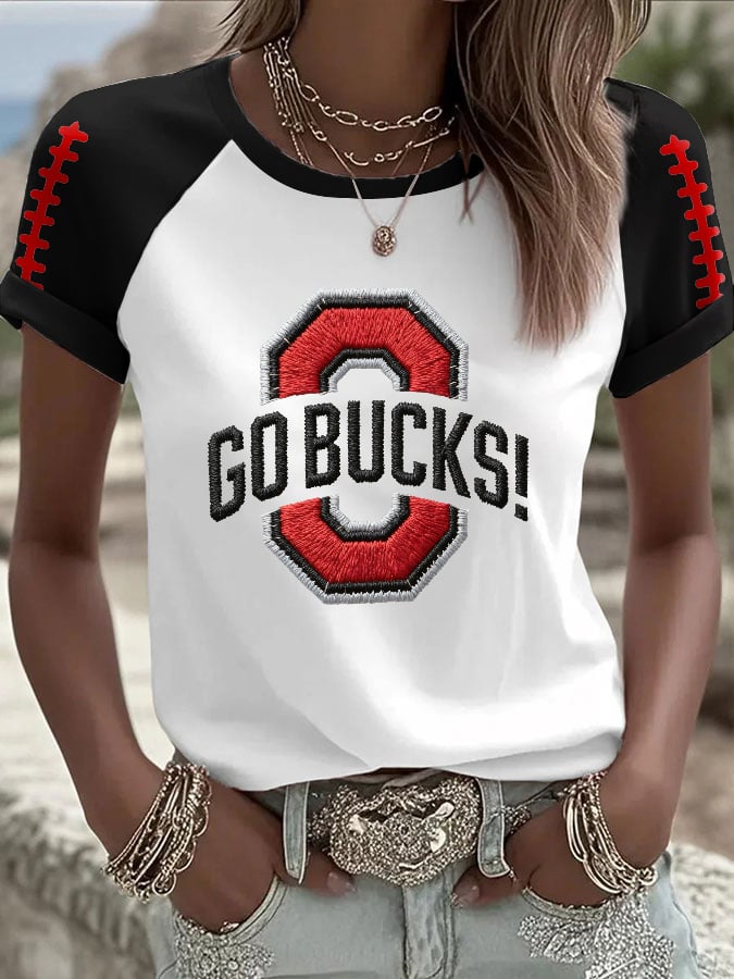 Women's Football Print Casual T-Shirt