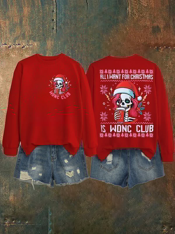 Women's Retro Funny Proud Member Of Club We Do Not Care Menopause Perimenopause Print Sweatshirt