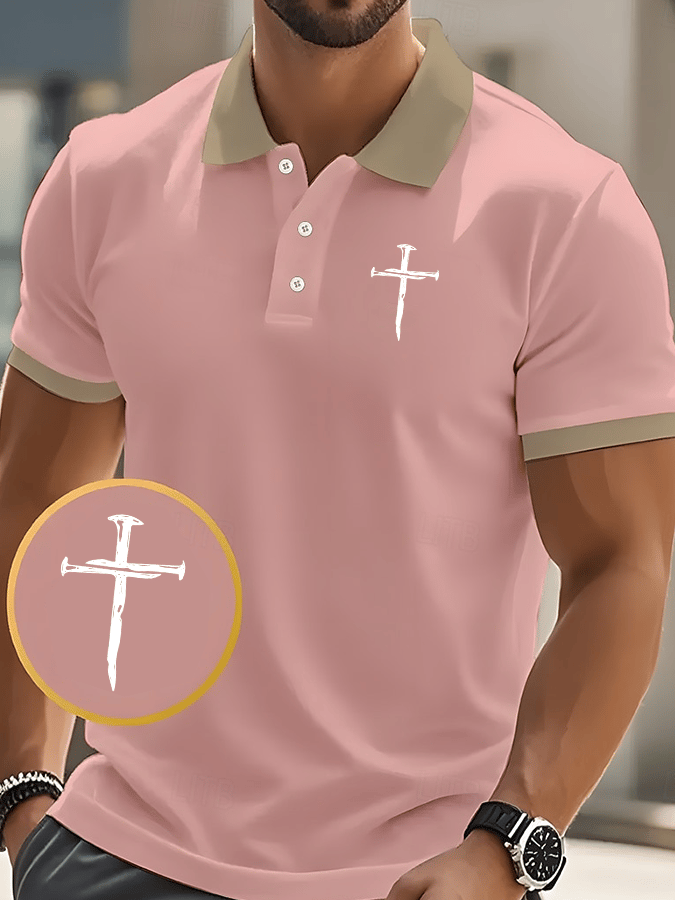 š„Buy 3 Get 15% Offš„Men's Faith Printed Casual Polo Shirt
