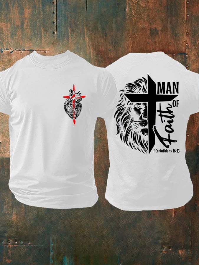 🔥Buy 3 Get 15% Off🔥Men's casual faith T-shirt