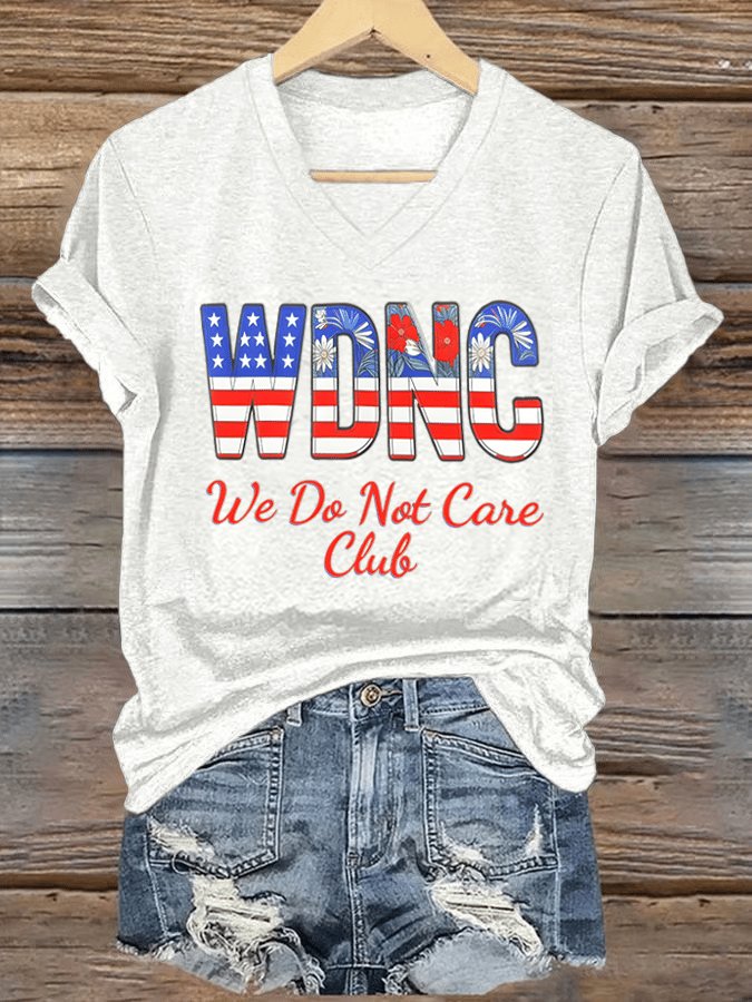 Women's Retro Funny Proud Member Of Club We Do Not Care Menopause Perimenopause Print T-Shirt