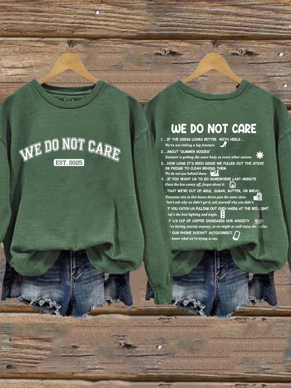 Retro Funny WDNC Menopause Perimenopause Print Sweatshirt