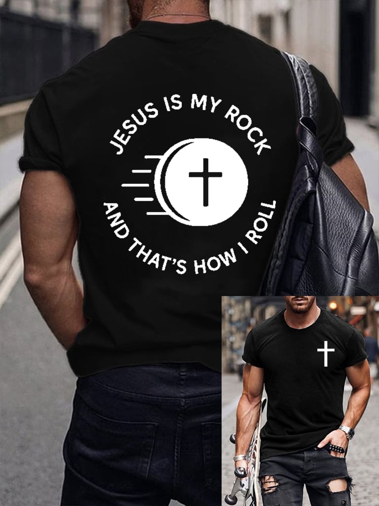 🔥Buy 3 Get 15% Off🔥Men's casual cross faith short-sleeved T-shirt