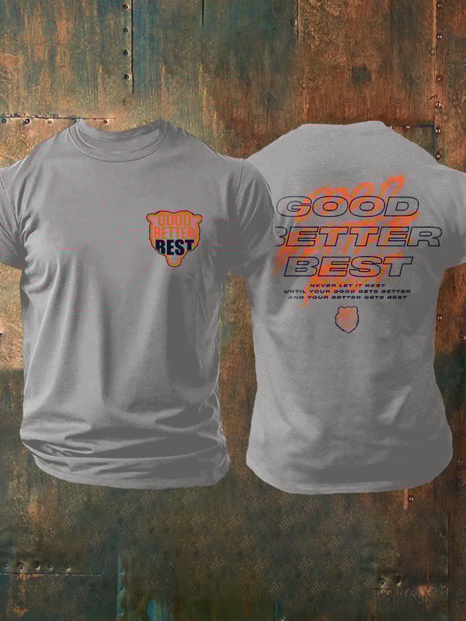Men's Retro Good Better Best Print T-Shirt