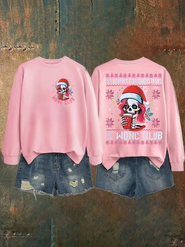 Women's Retro Funny Proud Member Of Club We Do Not Care Menopause Perimenopause Print Sweatshirt