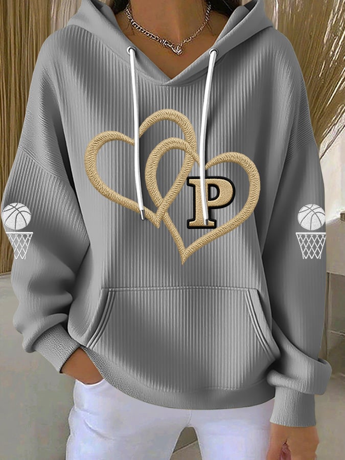 Women's Basketball Print Casual Sweatshirt