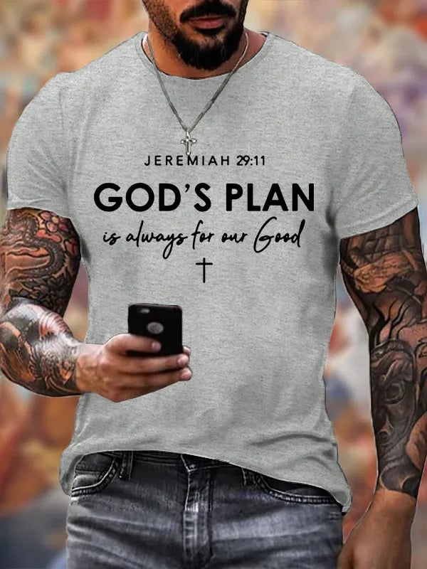 🔥Buy 3 Get 15% Off🔥Men's God's  Plan Is Always For Our GoodFaith Printed Shirt