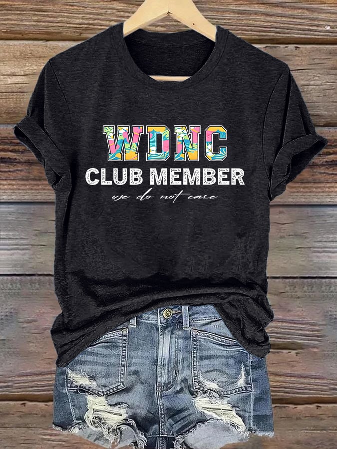 Women's Retro Funny Proud Member Of Club Menopause Perimenopause Print T-Shirt