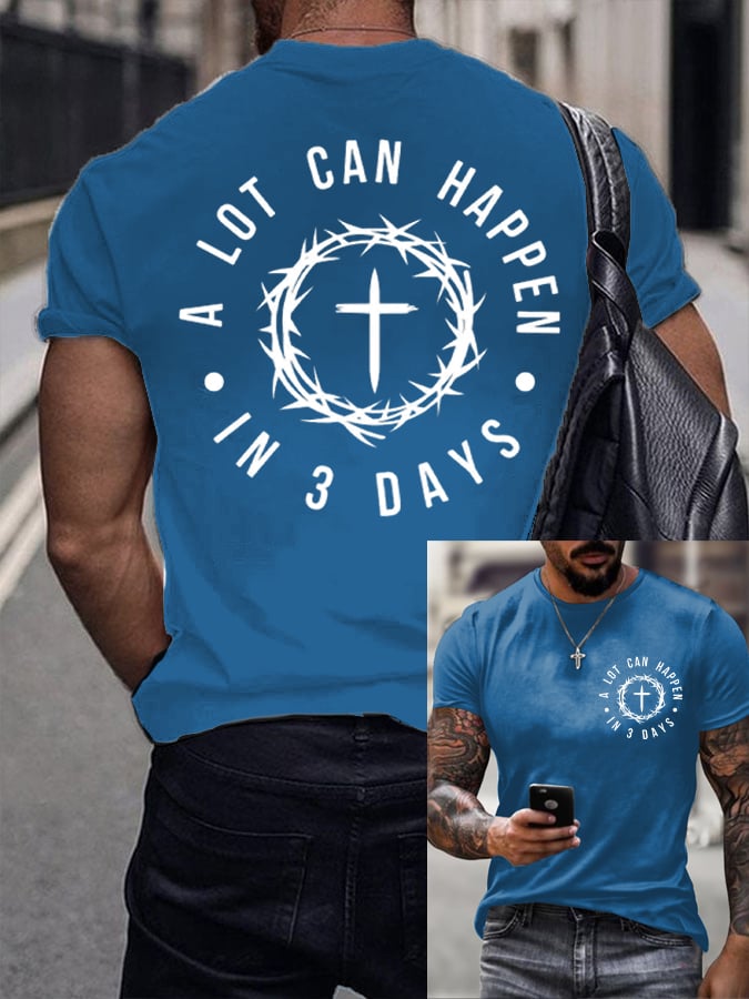 🔥Buy 3 Get 15% Off🔥🔥Hot Sale Picks 🔥Men's A Lot Can Happen In 3 Days Printed Shirt