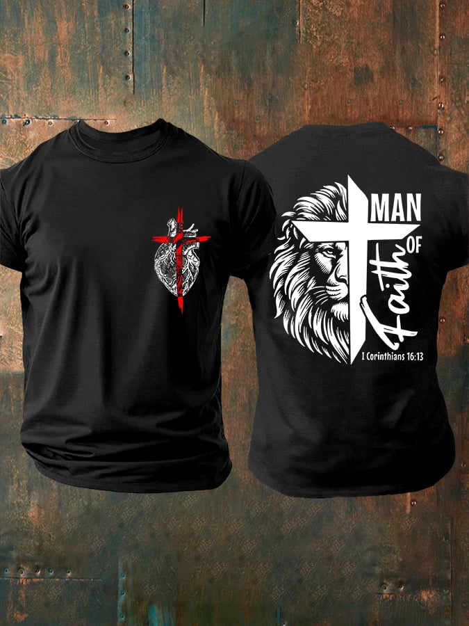 🔥Buy 3 Get 15% Off🔥Men's casual faith T-shirt