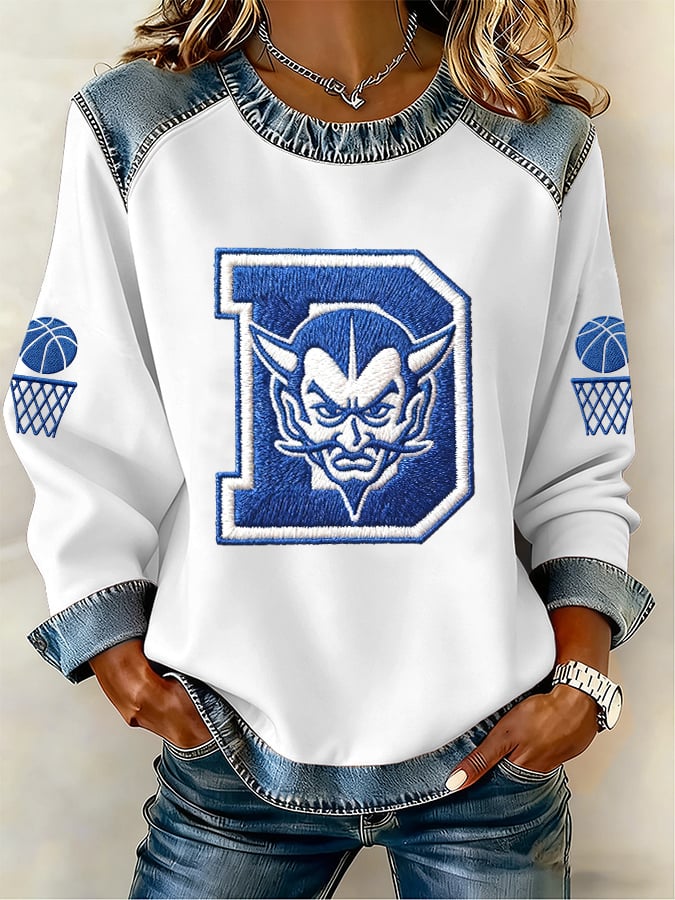 Women's Basketball Print Sweatshirt