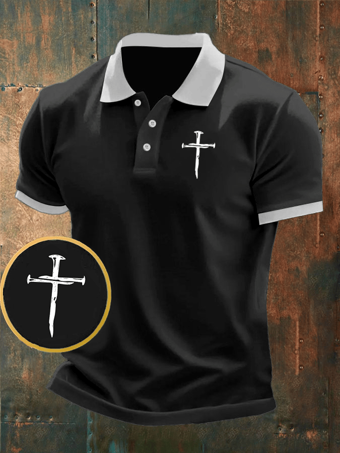 🔥Buy 3 Get 15% Off🔥Men's Faith Printed Casual Polo Shirt