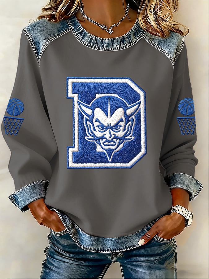 Women's Basketball Print Sweatshirt