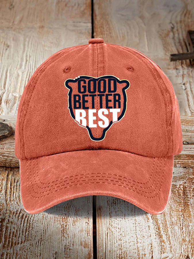 Retro Good Better Best Print Baseball Cap