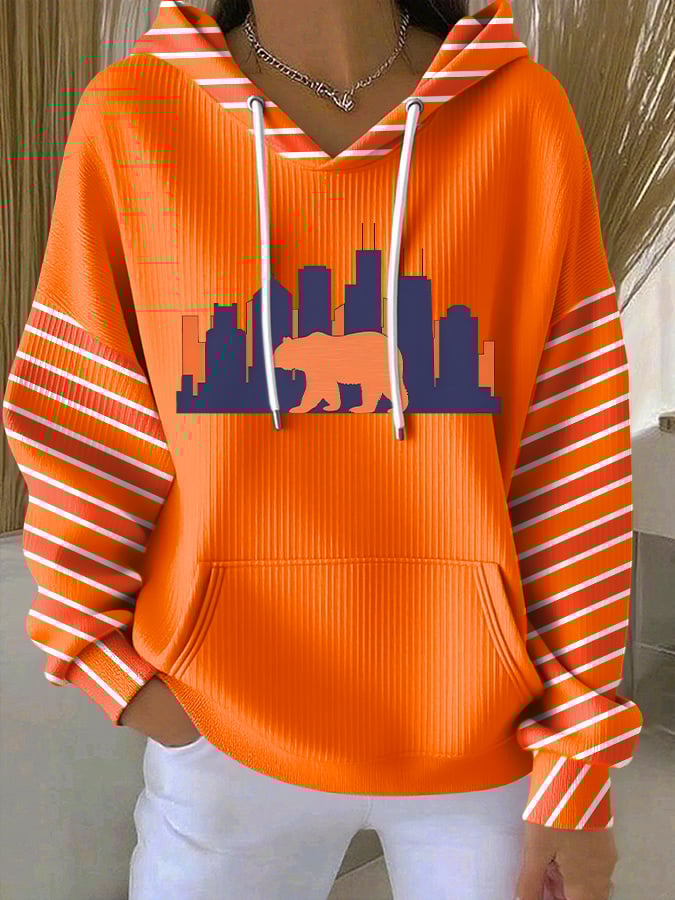 Women's Rugby Print Casual Sweatshirt