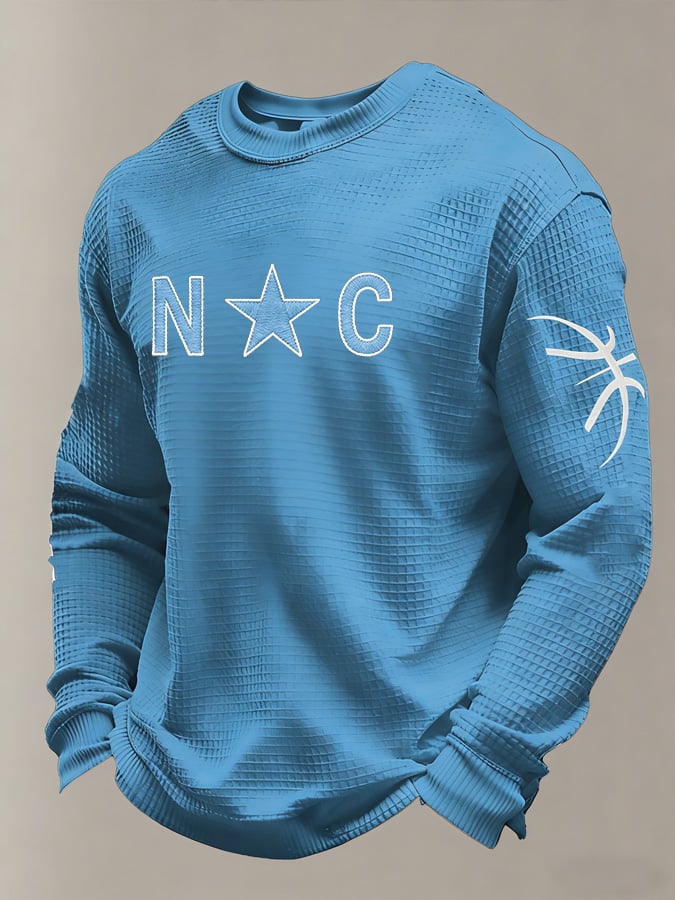 Men's Basketball Waffle Knit Long-Sleeve T-Shirt