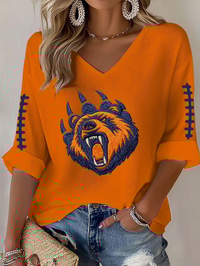 Women'S Football Print Casual T-shirt