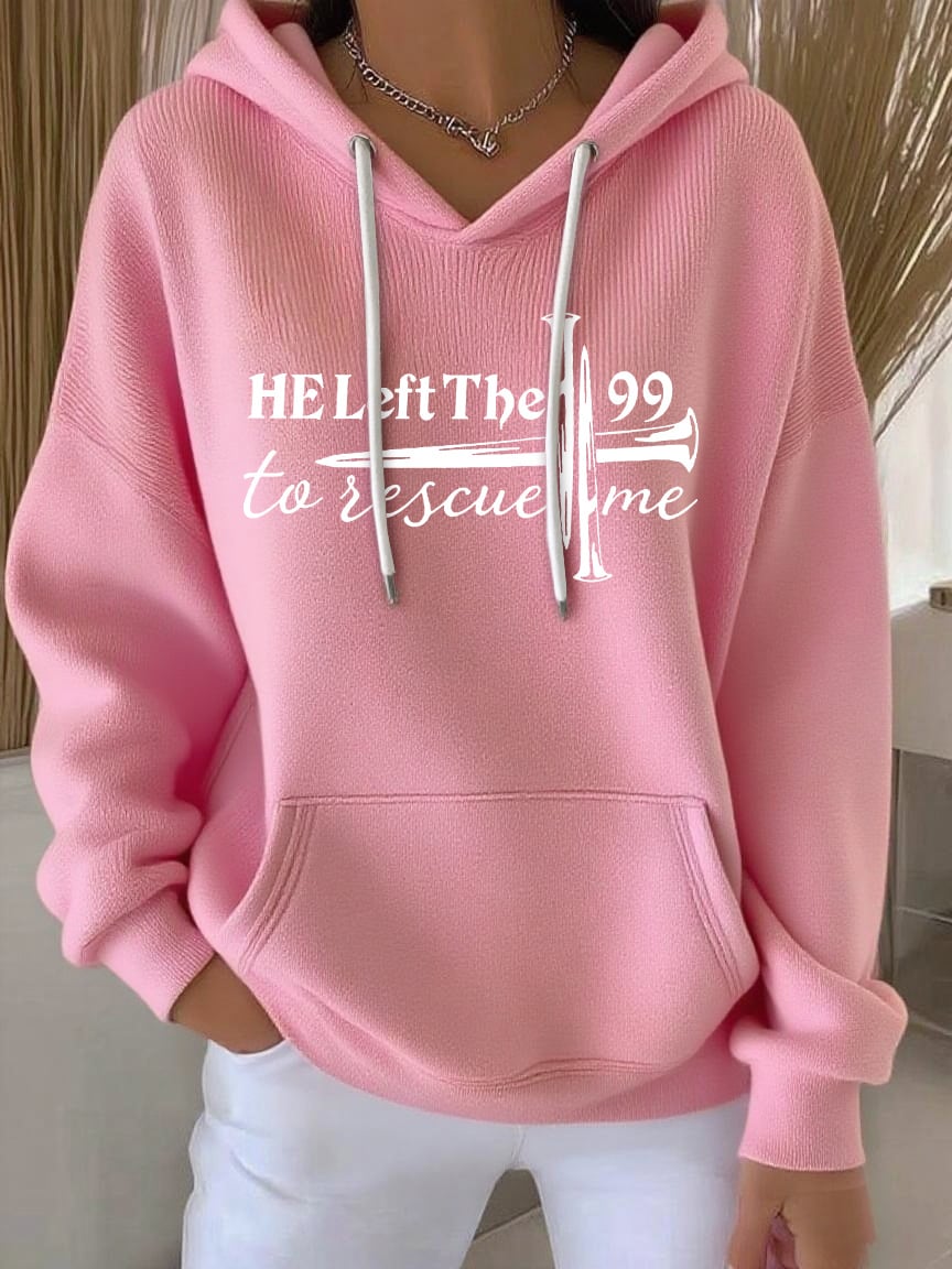 Women's Faith Print Casual Hoodie