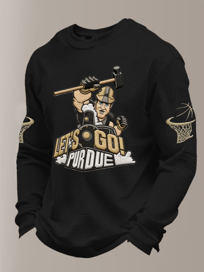 Men's Basketball Waffle Knit Long-Sleeve T-Shirt