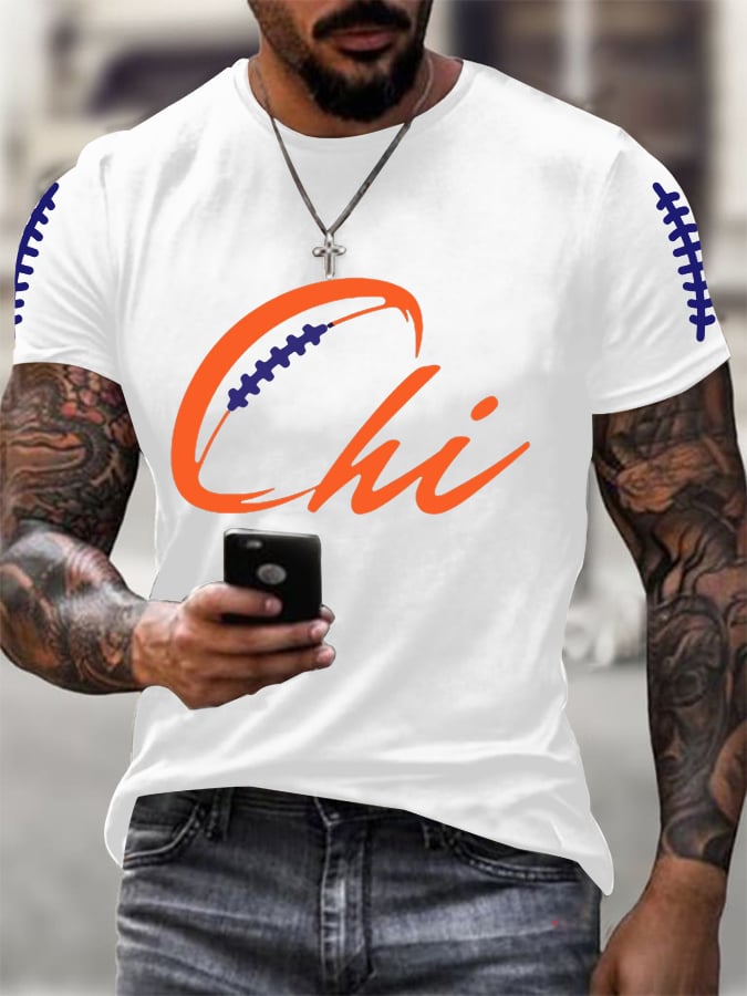 Men's Football Printed T-Shirt