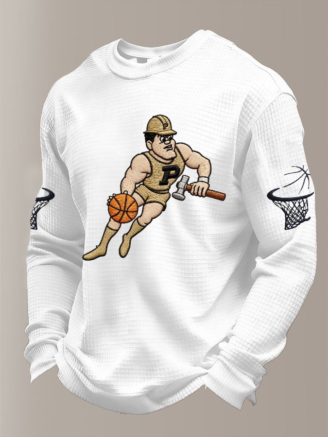 Men's Basketball Waffle Knit Long-Sleeve T-Shirt