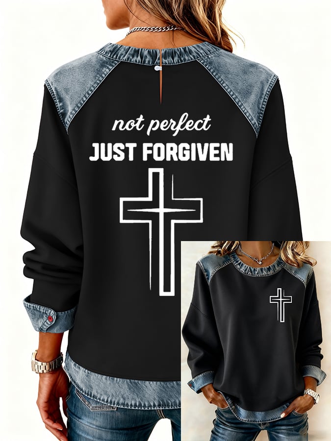 Women's Casual Faith Print Sweatshirt