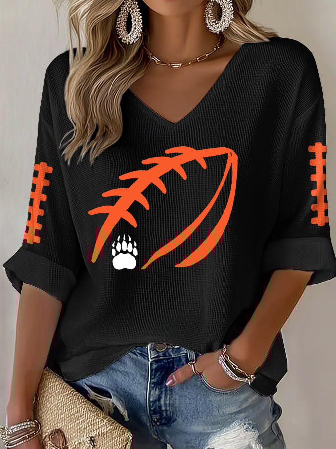 Women's Rugby Waffle Long Sleeve T-Shirt