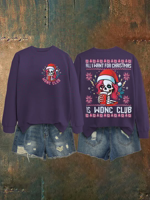 Women's Retro Funny Proud Member Of Club We Do Not Care Menopause Perimenopause Print Sweatshirt