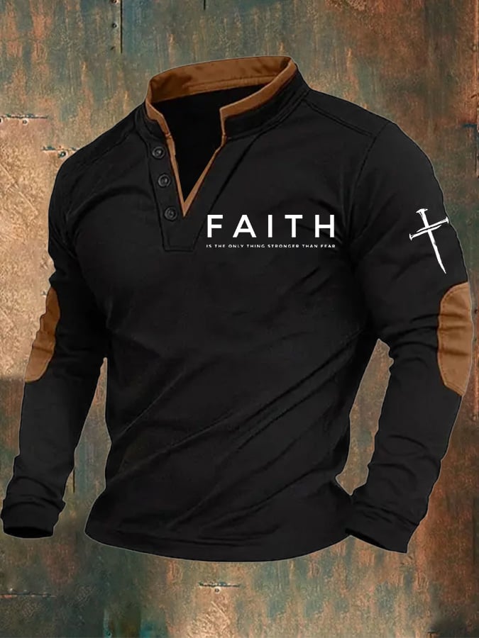 🔥Buy 3 Get 15% Off🔥Men's Faith Print Top