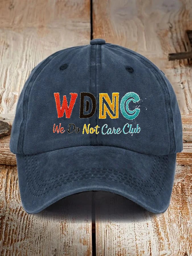 Unisex Retro Funny WDNC We Do Not Care Club Menopause Perimenopause Print Baseball Cap